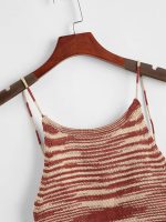 SweatyRocks Women's Sleeveless Space Dye Knit Camisole Criss Cross Backless Crop Top - Image 4